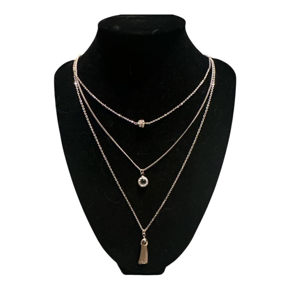 MixIt Gold Tone Three Tiered Necklace‎